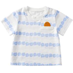 
Betis baby short-sleeved T-shirt cool summer thin striped children's wear pure cotton breathable top