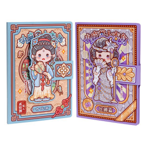 Little Mochi Transformation Princess Dress Up Sticker Book Decorative Small Pattern Girl Children's Day Gift Toy Sticker Material Handmade DIY Handbook Cute High-Value Scene Sticker Book