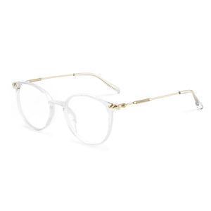 
Anti-blue radiation myopia glasses women's frame TR transparent non-face frame looking at mobile phone goggles flat light glass