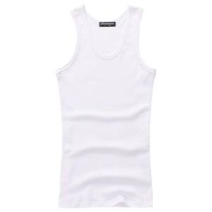 Men's vest two -stranded pure cotton youth two -way two bands two tendons pure white basket white student suspension summer T -shirts
