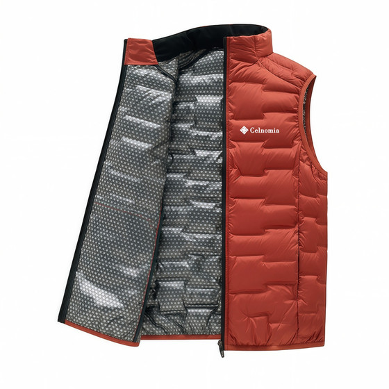 25 New Down Vest Graphene Men's and Women's Waistcoat Fall and Winter Inner Stand-up Collar Liner Lightweight Vest Warm Jacket