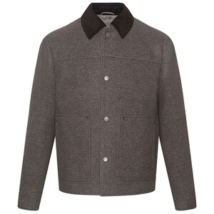 
[Bahn Style] Lilang Woolen Coat Men's Short Wool Jacket Contrast Color Lapel Winter Men's Jacket