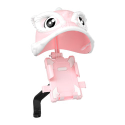 Cute little helmet rainproof mobile phone holder electric car