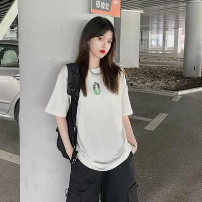 taobao agent Summer short sleeve T-shirt, long jacket, plus size, 2022 collection, mid-length