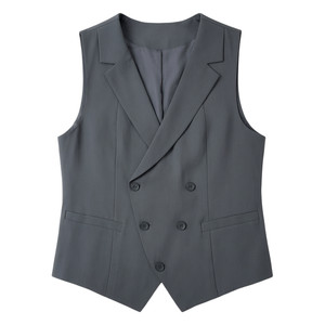 Retro elegant gentleman style slim waist suit vest men and women neutral style British palace vest horse clip tide