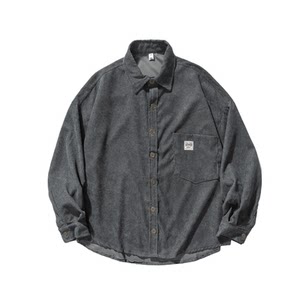 
Japanese workwear corduroy long-sleeved shirt men's spring trendy casual loose large size thickened boys' shirt jacket