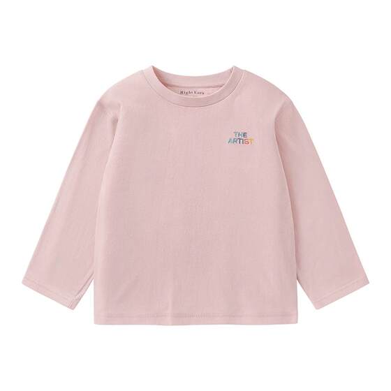 
Right European children's long-sleeved T-shirt bottoming shirt for boys and girls inner top round neck basic spring and autumn new children's clothing
