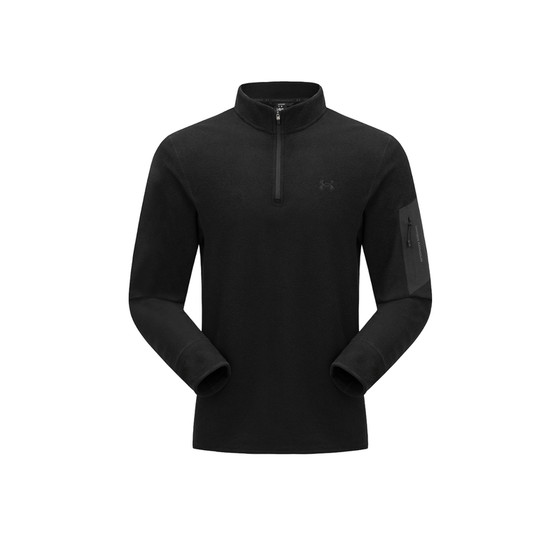 
Under Armor UA outdoor long-sleeved stand-collar T-shirt men's spring hiking and hiking warm elastic soft casual fleece jacket