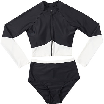Women's belly-covering slimming sunscreen long-sleeved split swimsuit