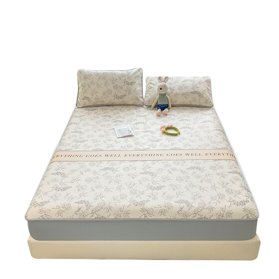 
Summer mat 2026 new ice silk bed sheet cover cool feeling bed cover cover type a maternal and infant grade naked sleeping sheet three-piece set