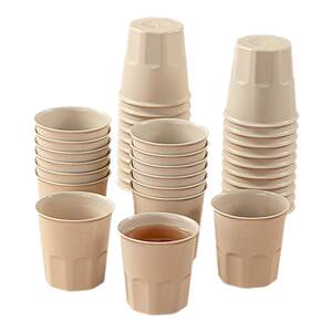 
Rice husk disposable cup tea cup food grade household water cup kung fu cup thickened high temperature resistant hard plastic seal