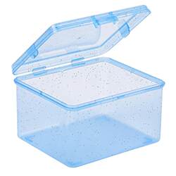 Transparent dust-proof children's card storage box with lid