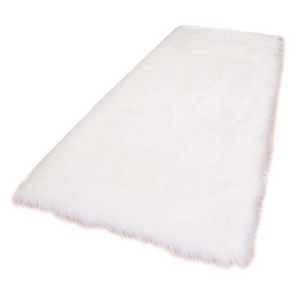 
Plush carpet bedroom bedside bay window white plush blanket coffee table window booth decorative mat imitation wool customized