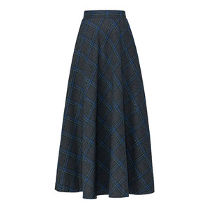 [Three kinds of skirt length] Woolen skirt for women in autumn and winter new long skirt for high waist versatile A-line skirt pleated skirt
