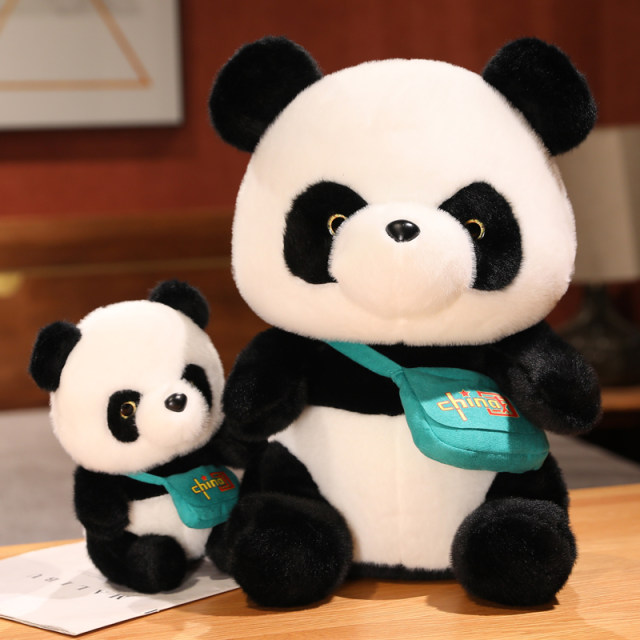 საყვარელი გიგანტი Panda Doll Plush სათამაშო ეროვნული საგანძური, პატარა პანდა ქსოვილი თოჯინა სამახსოვრო სამახსოვრო თოჯინა ბავშვებს საჩუქრებს აძლევს
