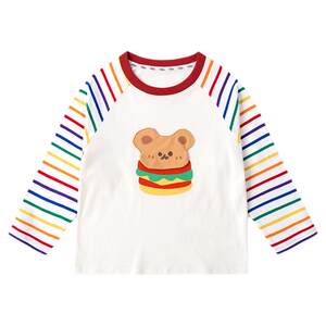 
[100% cotton] Dudujia boys pure cotton T-shirt spring children's long-sleeved tops girls bottoming spring clothing children's clothing