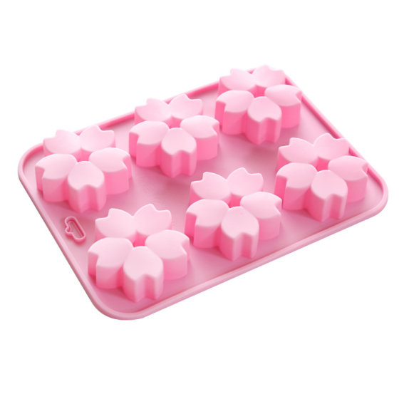 
6 cherry blossom snowflake silicone donut mold handmade soap aromatherapy soap mold cake mold high temperature resistance jelly mold
