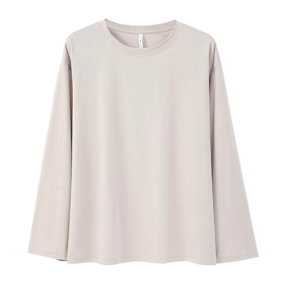 
Anzhiban men's pajamas spring and autumn long-sleeved tops single-piece T-shirt pure cotton simple versatile plus size home clothing