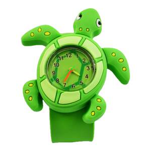 
Green water turtle watch children's toy watch girls boys cartoon slap watch toddler cute boy snap ring watch