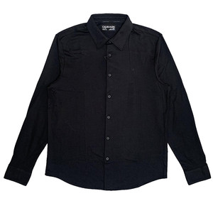 
2024 autumn new CK/Calvin Klein men's business casual solid color slim stretch long-sleeved shirt