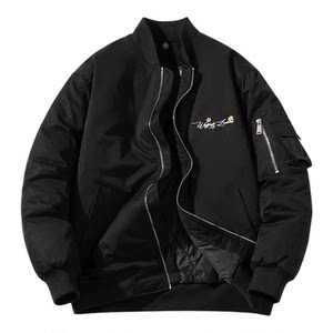 
New winter thickened cotton coat embroidered floral jacket jacket for men and women couples American retro baseball uniform tops trendy