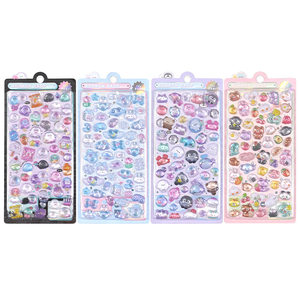 Cartoon 3D three -dimensional relief sticker acrylic diamond children's gemstone sticker toy girl mobile phone case decoration sticker
