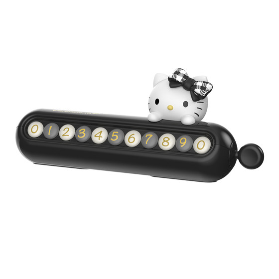 
Playing with kitty parking number plate double number temporary car phone plate car ornaments girls creative new style