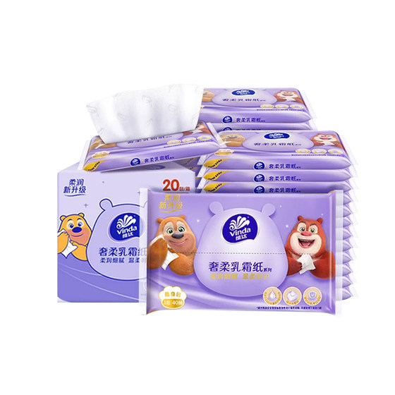 
Vida Bear Infested Baby Cream Paper Cloud Sweet Wipe for Newborn Special Baby Nose Moisturizing Wipe Wipe 20 Packs