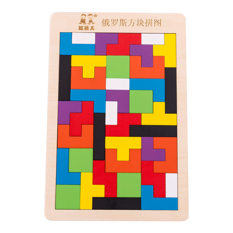 Puzzle Tetris De Madera Con 42 Bloques Y 10 Tarjetas Doble Cara | Juego Apilable Para Niños De 3 A 6 Años | Fomenta La Creatividad Y El Pensamiento Espacial | Regalo Educativo