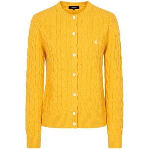 
Containing cashmere BEANPOLE women's youthful and energetic fashion dopamine cable cardigan sweater