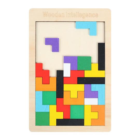 Puzzle di Legno Tetris - Giocattoli Educativi | Electri-hq