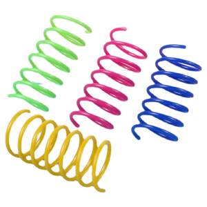 Cat color plastic spring cat toy beating cat toy ball pet supplies teasing cat spring self toy ball
