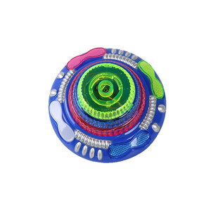 Colorful glowing gyro toy, new cartoon music rotating light, light energy, children's hand twisting fully automatic large gyro