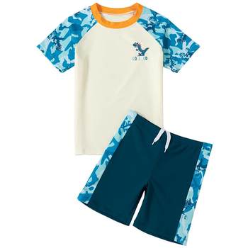 Children's swimsuits, boys and boys 2025 new summer split swimsuits, medium and large children's baby professional quick-drying swimsuits