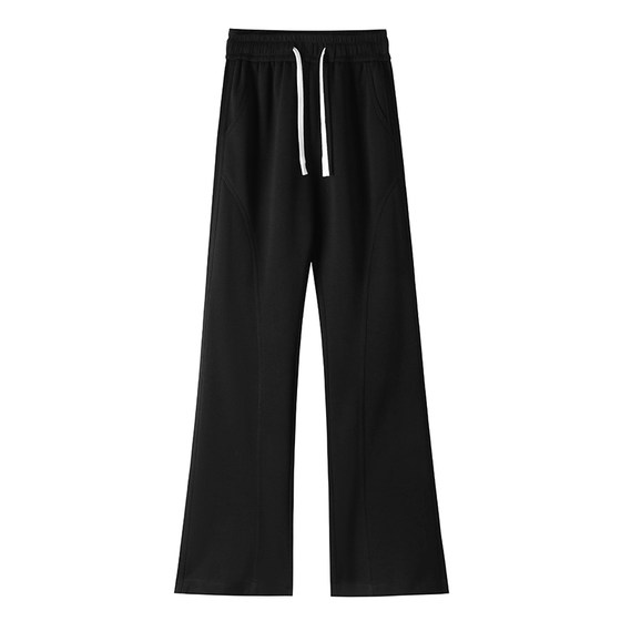 
Pull back slightly flared casual pants for men spring and autumn 2026 new loose straight sweatpants boys sports scimitar pants