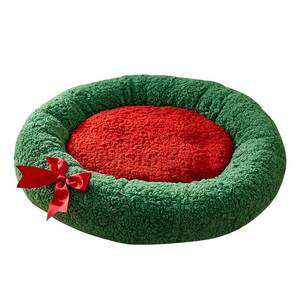 Christmas cat nest Winter warm cat bed Cat four seasons universal cushion kitten kittens in winter sleep with sleeping pad pet nest
