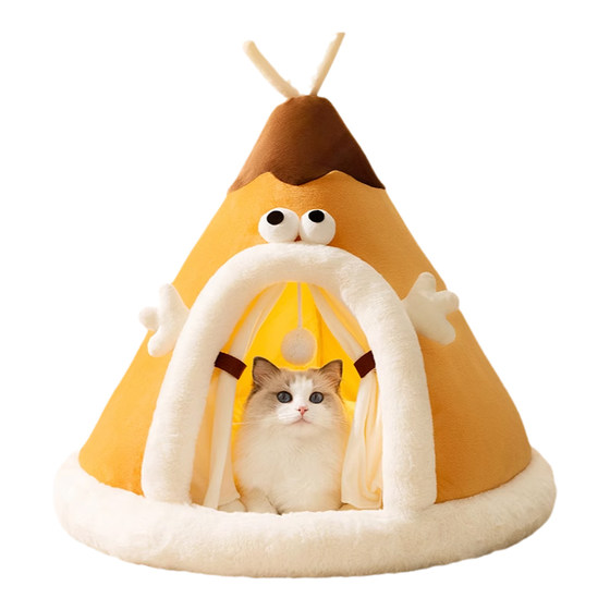 Cat nest warm in winter closed sense of security cat tent avoiding house cat cave universal detachable dog sleeping nest
