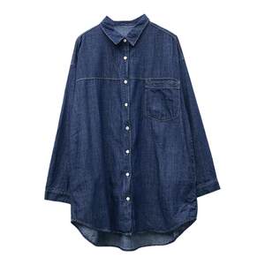 Fashionable maternity wear denim shirt spring and autumn new coat loose petite top maternity suit shirt