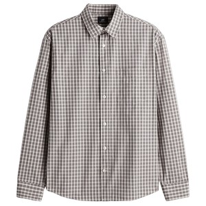 
HM men's shirt 2025 autumn new plaid American loose inner lapel cotton shirt 1289782