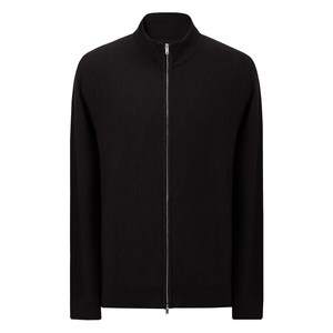 [Satta cotton cotton blend] Cultum Italian Italian can flip the high -necked double -open zipper knitted cardigan sweater jacket male
