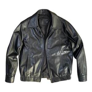 
High-end retro leather jacket, sheepskin lapel leather jacket, genuine leather baseball uniform, men's loose Hong Kong style executive jacket, 90s