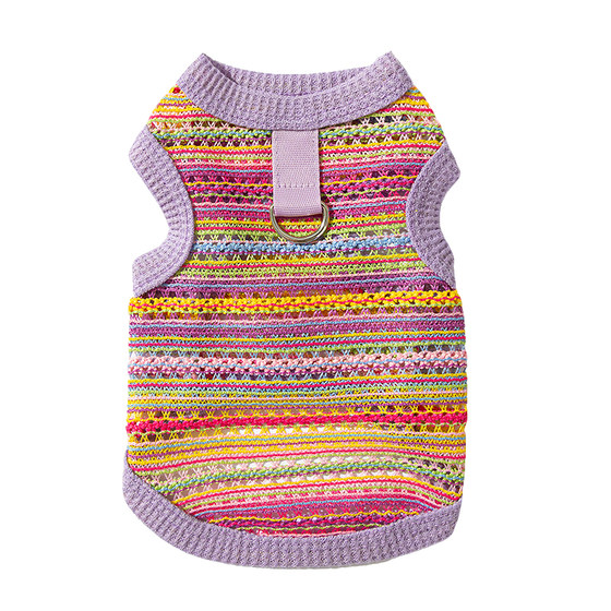 
Woven traction dog clothes spring and summer Teddy Schnauzer Yorkshire terrier small dog pet thin spring vest