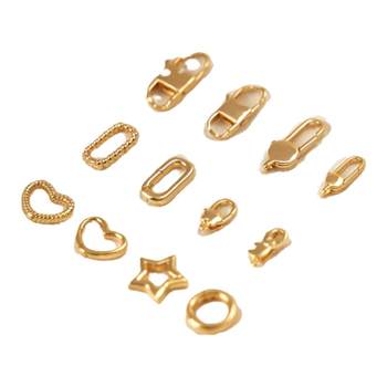 14K real gold plated color-preserving shape spring buckle