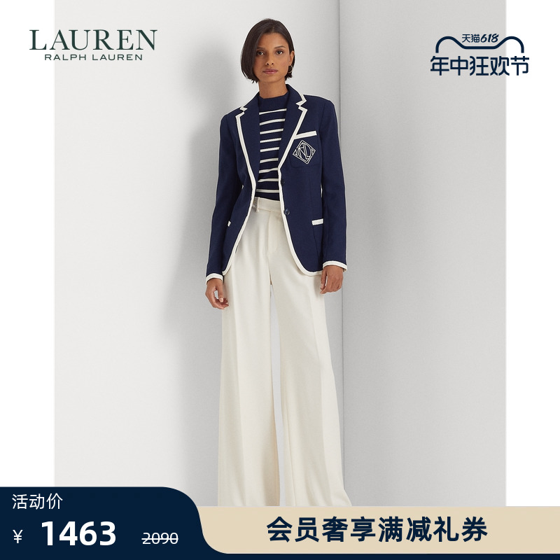 Lauren/拉夫劳伦女装 经典款褶裥乔其纱阔腿裤RL61434