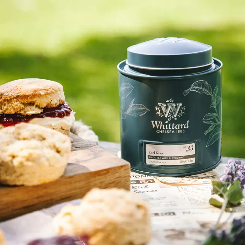 英国进口 Whittard 伯爵红茶 100g罐装 天猫优惠券折后￥89包邮（￥129-40）赠切尔西早餐红茶50片盒装
