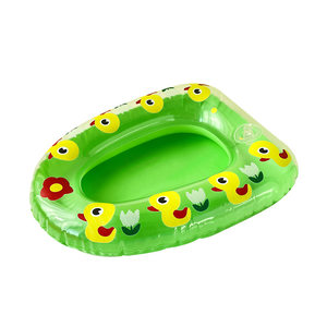 Baby bathing toys little yellow duck inflatable kayak children playing in water floating boat without water turtle swimming ring
