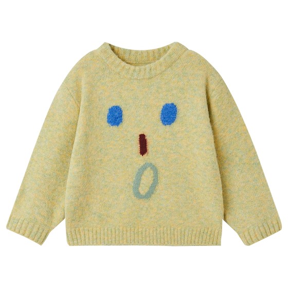 
[Emoji Sweater] Papa Climbing Winter New Product Children's Sweaters Knitted Sweaters for Boys and Girls Soft and Waxy to Keep Warm in the New Year