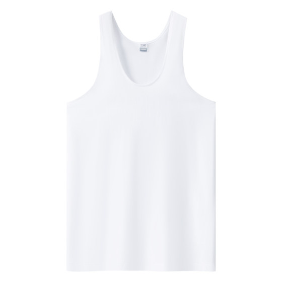 
Three-gun pure cotton men wear loose cotton breathable sweat cloth I-shaped base summer skin-friendly white vest