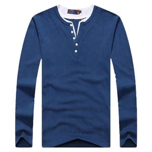 
Youth spring clothing plus fat plus size long-sleeved T-shirt men's v-neck pure cotton top fake two pieces fat man sports orange T-shirt