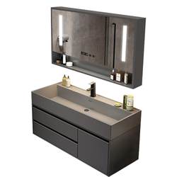 Nano rock integrated basin bathroom cabinet washbasin cabinet combination bathroom washstand mirror hand washing oversized ocean basin
